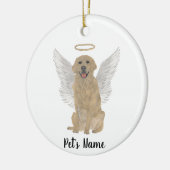 パーソナライズされたゴールデンレトリバーの追悼記念 セラミックオーナメント (左)