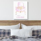 パーソナライズされたゴールデンレトリバーアート 犬好き プレピー キャンバスプリント (インサイチュ (寝室))