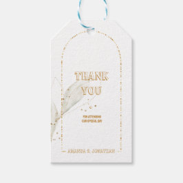 パーソナライズされたゴールデン結婚アーチ ギフトタグ