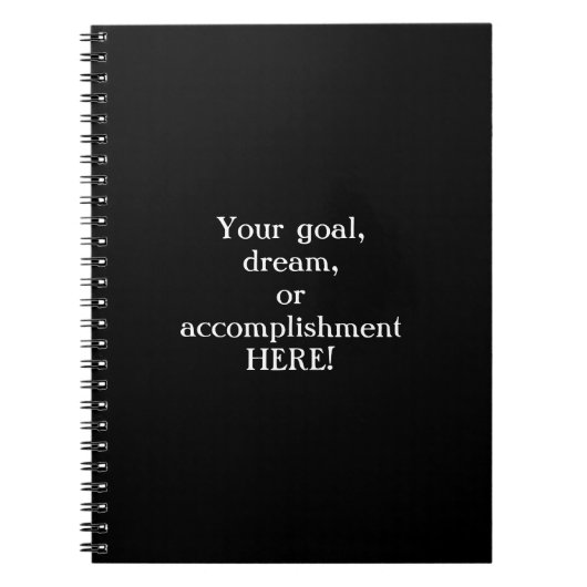 パーソナライズされたゴール ノートブック (正面)