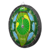 パーソナライズされたゴ数々のルフ危険 ダーツボード (正面右)