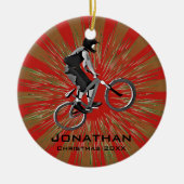 パーソナライズされたサイクリングオーナメント セラミックオーナメント (正面)