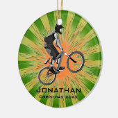 パーソナライズされたサイクリングオーナメント セラミックオーナメント (左)