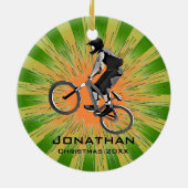パーソナライズされたサイクリングオーナメント セラミックオーナメント (裏面)