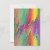 パーソナライズされたサイケデリック招待カード 招待状 (裏面)