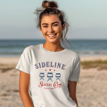 パーソナライズされたサイドラインソーシャルクラブスポーツママ Tシャツ<br><div class="desc">サイドラパーソナライズされたインソーシャルク誇りを持ったラブスポーツママまたはガールフレンドTシャツ</div>
