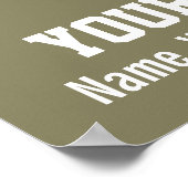 パーソナライズされたサッカーのポスター名番号 ポスター (角)