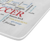 パーソナライズされたサッカーコーチ言葉で感謝 カッティングボード (角)