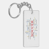 パーソナライズされたサッカーコーチ言葉で感謝 キーホルダー (正面左)