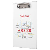 パーソナライズされたサッカーコーチ言葉で感謝 クリップボード (左)