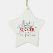 パーソナライズされたサッカーコーチ言葉で感謝 セラミックオーナメント (右)