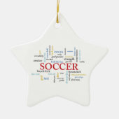 パーソナライズされたサッカーコーチ言葉で感謝 セラミックオーナメント (正面)