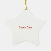 パーソナライズされたサッカーコーチ言葉で感謝 セラミックオーナメント (裏面)