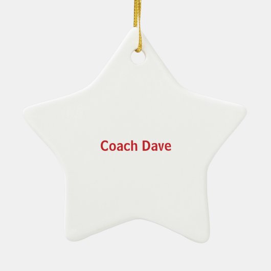 パーソナライズされたサッカーコーチ言葉で感謝 セラミックオーナメント (裏面)