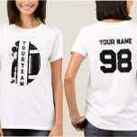 パーソナライズされたサッカーチーム名と名前 Tシャツ<br><div class="desc">名カスタマイズ前のサッカーシャツ – サッカーシーズンティー – サッカーグラフィック</div>
