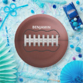 パーソナライズされたサッカー9インチラウンド紙プレート ペーパープレート (パーティー)