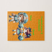 パーソナライズされたサッカー&チアリーダーのジグソーパズル ジグソーパズル (横)