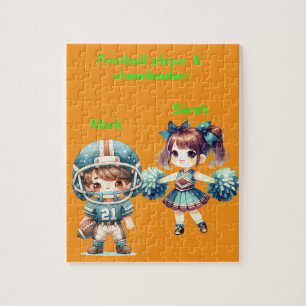 パーソナライズされたサッカー&チアリーダーのジグソーパズル ジグソーパズル