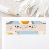 パーソナライズされたサニーサイドアップ卵パターン ラベル (インサイチュ)