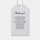 パーソナライズされたサンキューアーモンド結婚式の引き出物ラベル ギフトタグ (正面)