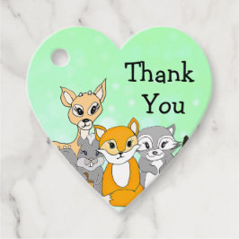 パーソナライズされたサンキューウッドランドキツネ フェイバータグ