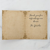 パーソナライズされたサンキューカードビクトリアンスタイル サンキューカード (内部)