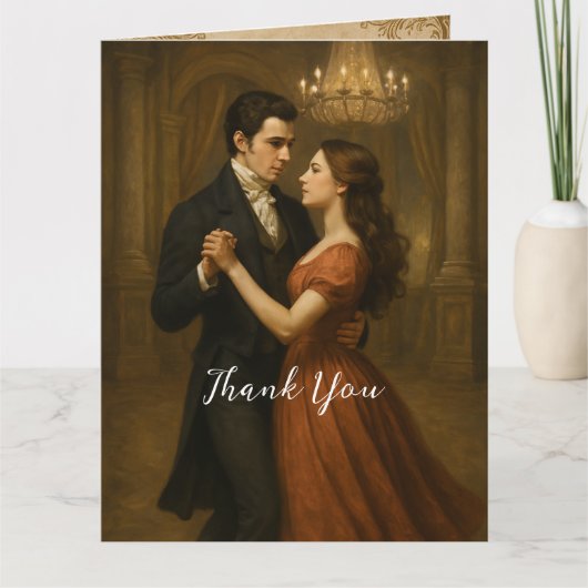 パーソナライズされたサンキューカードビクトリアンスタイル サンキューカード (正面)