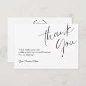 パーソナライズされたサンキューカードプロフェッショナル サンキューカード (正面/裏面)