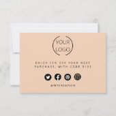 パーソナライズされたサンキューカードプロフェッショナル サンキューカード (裏面)