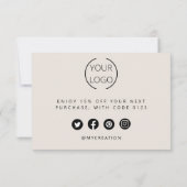 パーソナライズされたサンキューカードプロフェッショナル サンキューカード (裏面)