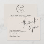 パーソナライズされたサンキューカードプロフェッショナル サンキューカード (正面/裏面)