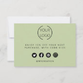 パーソナライズされたサンキューカードプロフェッショナル サンキューカード (裏面)