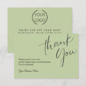 パーソナライズされたサンキューカードプロフェッショナル サンキューカード (正面/裏面)
