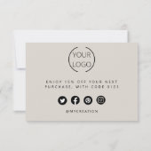 パーソナライズされたサンキューカードプロフェッショナル サンキューカード (裏面)