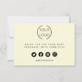 パーソナライズされたサンキューカードプロフェッショナル サンキューカード (裏面)