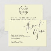 パーソナライズされたサンキューカードプロフェッショナル サンキューカード (正面/裏面)