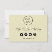 パーソナライズされたサンキューカードプロフェッショナル サンキューカード (裏面)