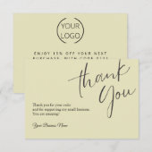 パーソナライズされたサンキューカードプロフェッショナル サンキューカード (正面/裏面)