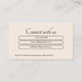 パーソナライズされたサンキューカードプロフェッショナル 名刺 (裏面)