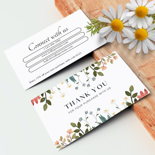 パーソナライズされたサンキューカードプロフェッショナル 名刺