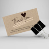 パーソナライズされたサンキューカード茶ミニマル色 名刺