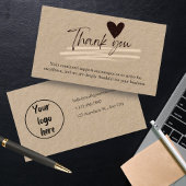 パーソナライズされたサンキューカード茶ミニマル色 名刺