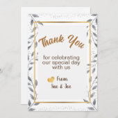 パーソナライズされたサンキューカード シーズンカード (正面/裏面)