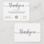 パーソナライズされたサンキューカード ノートカード (正面/裏面)