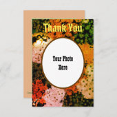 パーソナライズされたサンキューカード:フローラ サンキューカード (正面/裏面)