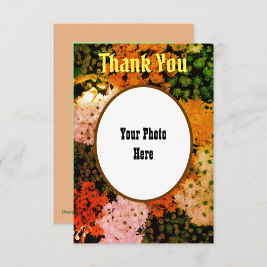 パーソナライズされたサンキューカード:フローラ サンキューカード (正面/裏面)