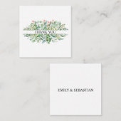 パーソナライズされたサンキューカード – ユーカリ葉カード ノートカード (正面/裏面)
