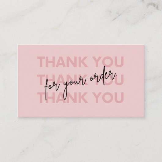 パーソナライズされたサンキューカード 名刺 (正面)