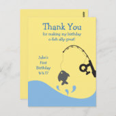 パーソナライズされたサンキューカード - 釣りテーマ ポストカード (正面/裏面)