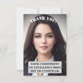 パーソナライズされたサンキューカード: Excellence Recognized サンキューカード (正面)
